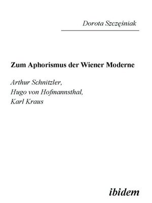 cover image of Zum Aphorismus der Wiener Moderne
